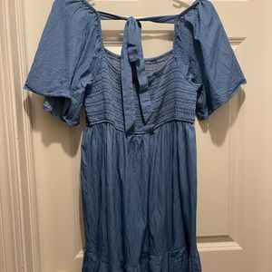 Pinkblush maternity short baby doll dress with bow